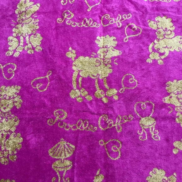 Rare Vintage BESANA Poodle Cafe Italian Bathroom Towel With Tassels Pink… - Picture 2 of 5